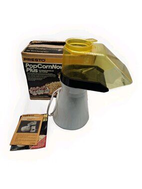 Vintage Presto Popcorn Now Plus Hot Air Popcorn Popper Machine w/ Manual